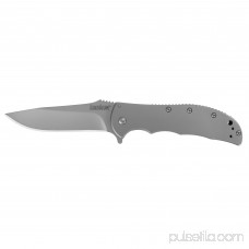 Kershaw Volt SS (3655); 3.5-inch 8Cr13MoV Stainless Steel Blade, 410 Stainless Steel Handle, Bead-Blasted Finish, SpeedSafe Assisted Opening with Flipper, Frame Lock, 3-Position Pocketclip, 4.3 OZ 553633720